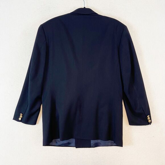 Van Gils Wool Blazer Men's 36R Navy Blue Double Breasted Gold Buttons Classic - Picture 4 of 8